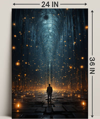 Journey Through The Luminous Corridor Poster PosterGoat