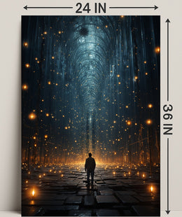 Journey Through The Luminous Corridor Poster PosterGoat