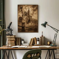 Iconic New York City Skyline Poster Vintage Wall Art