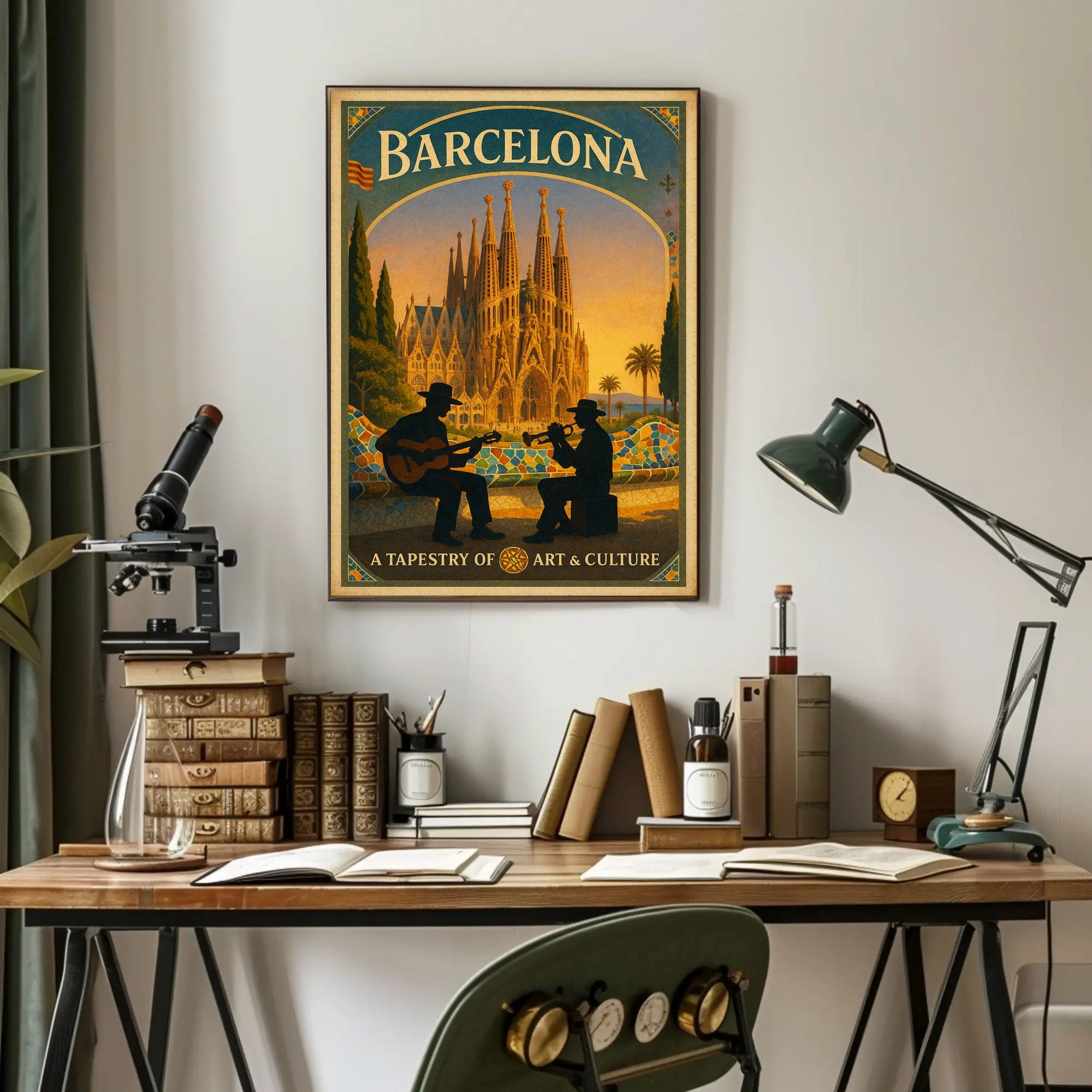 Barcelona Vibrance: A Cultural and Heritage Poster