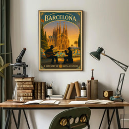 Barcelona Vibrance: A Cultural and Heritage Poster