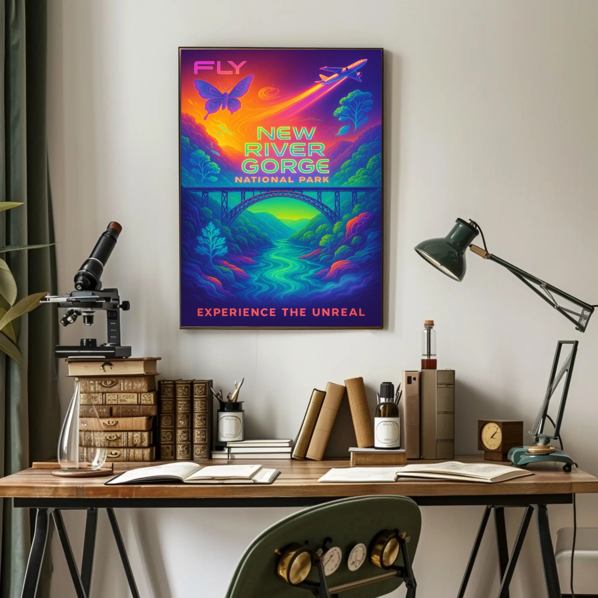 Fly to New River Gorge National Park Poster