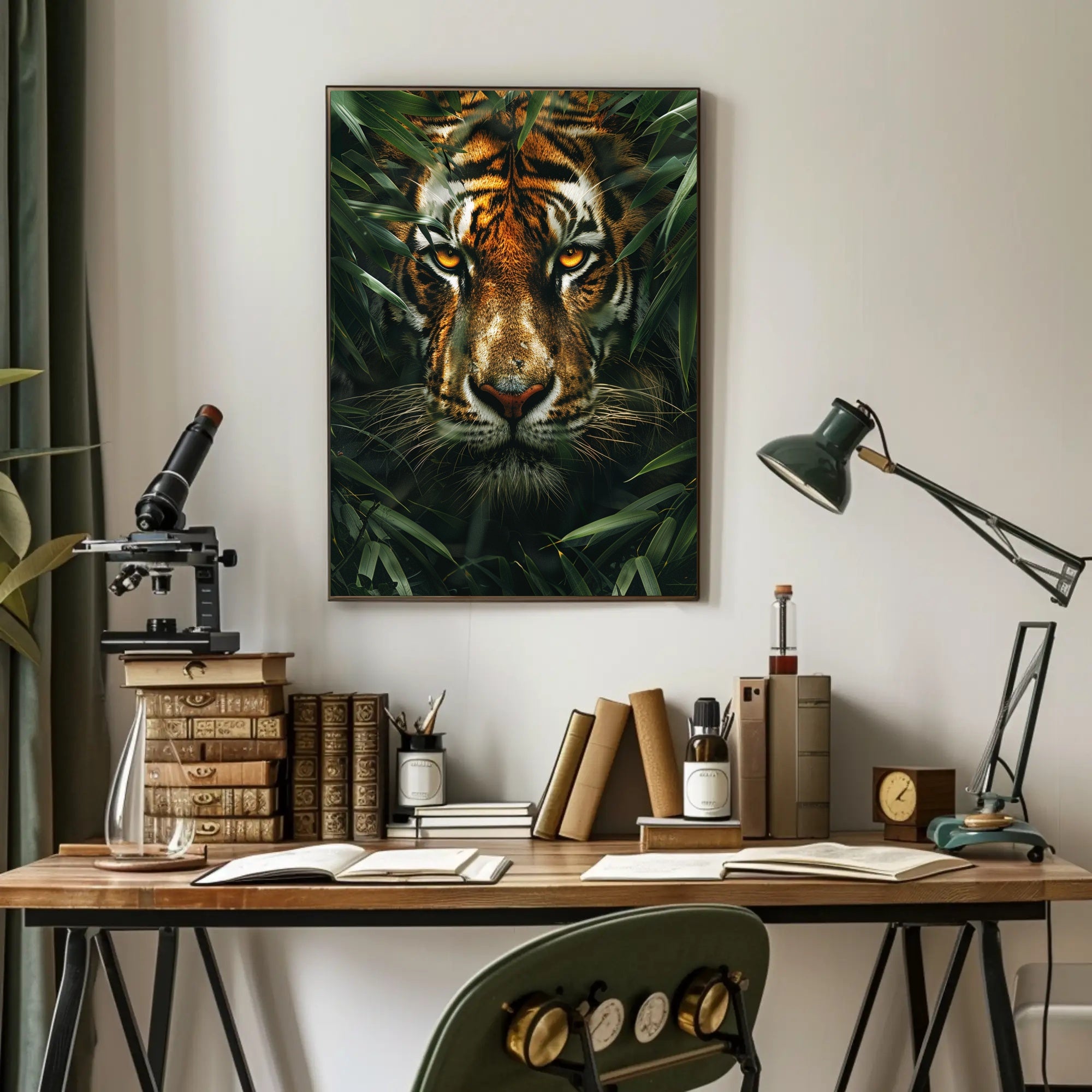 The Watchful Tiger Wall Art Poster Print for Home Decor PosterGoat