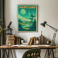 Maryland Futuristic Landscape Poster