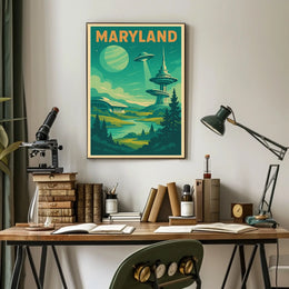 Maryland Futuristic Landscape Poster