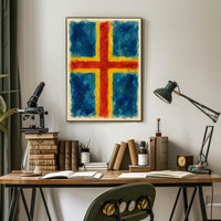 Nordic Cross Watercolor Poster