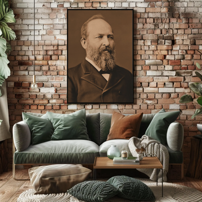 James Garfield 20th President Sepia Photo