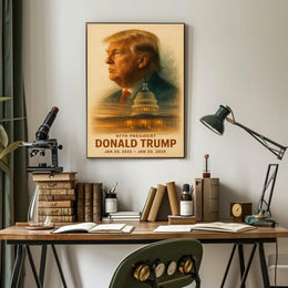 Donald Trump Visionary Leader Reflection Timeless Patriot Digital Art Legacy Poster