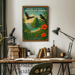 American Samoa Vintage National Park Travel Poster
