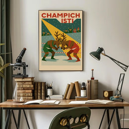 Champich Wrestling Match Poster