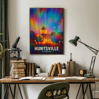 Huntsville Alabama Cityscape Wanderlust Minimalist Poster