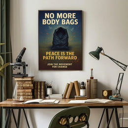 Peaceful Anti-War Poster: No More Body Bags