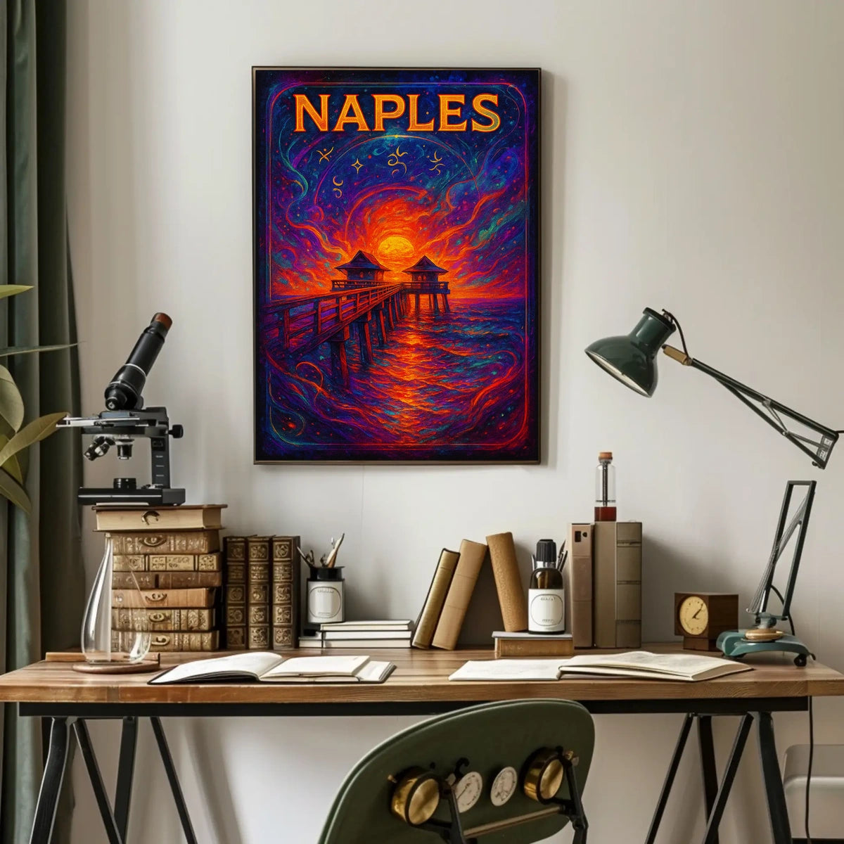 Naples Sunset Dreamscape Poster