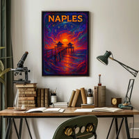Naples Sunset Dreamscape Poster