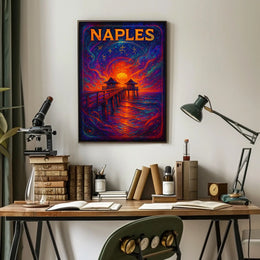 Naples Sunset Dreamscape Poster