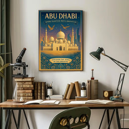 Abu Dhabi Skyline Art Poster