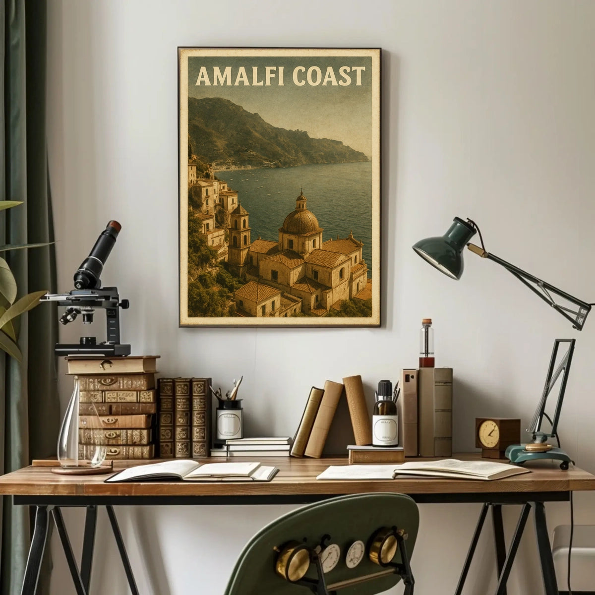 Amalfi Coast Vintage Travel Vintage Poster