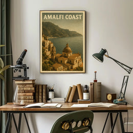 Amalfi Coast Vintage Travel Vintage Poster