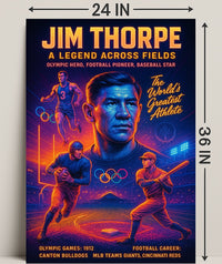 Jim Thorpe A Legend Across Fields Poster PosterGoat
