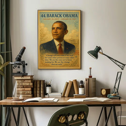Barack Obama Change Inspirational Patriotic Poster