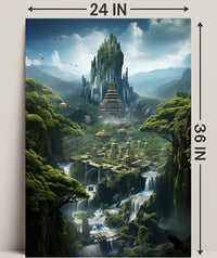 Enchanted Mountain City Poster