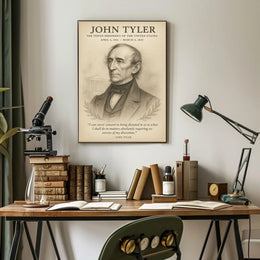 John Tyler 10th President Sketch Poster Art Print for Home Decor PosterGoat