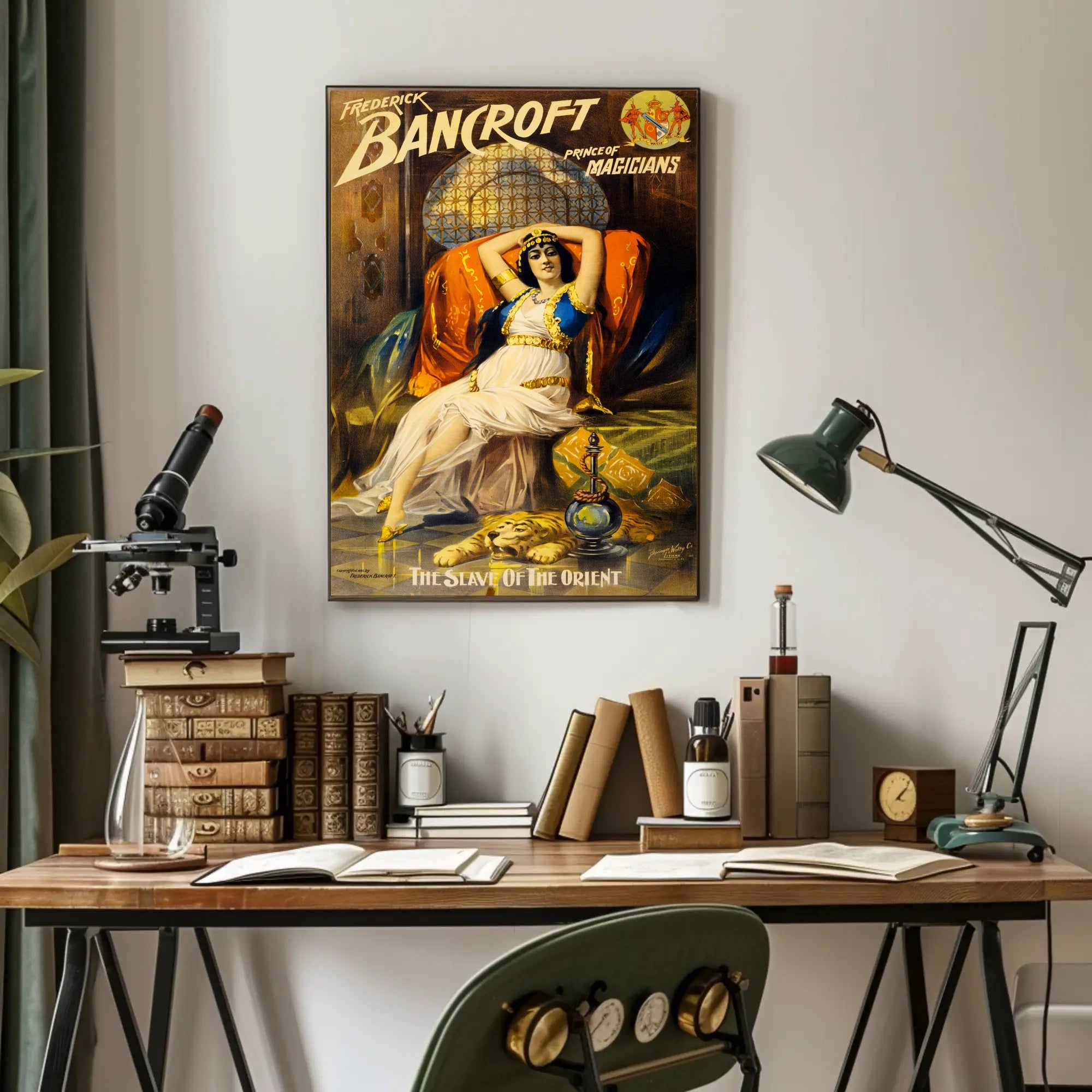 Vintage Theatrical Poster with Exotic Oriental Mystique