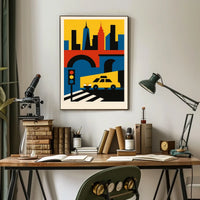Urban Symphony City Poster Geometric Art For Modern Homes