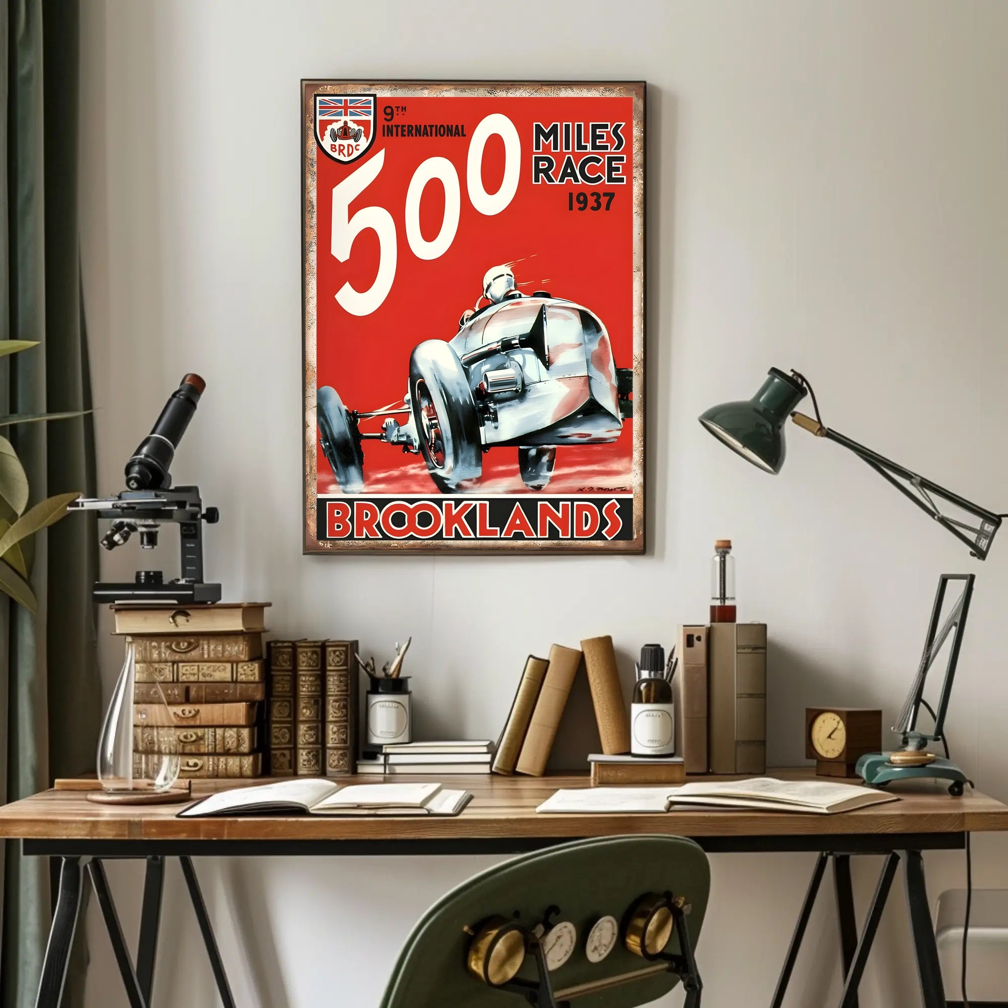 Brooklands 500 Miles Race 1937 Poster