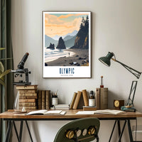 Tranquil Shores of Olympic Poster