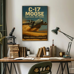 C-17 Globemaster III on Airfield Military Recruitment Poster