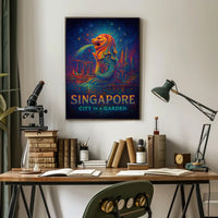 Singapore Skyline: Vibrant City in a Garden Poster