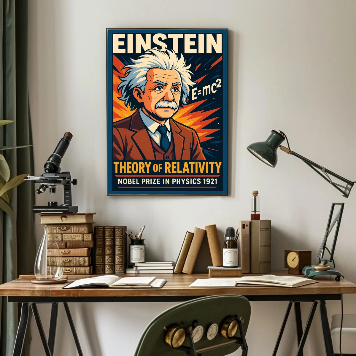 Albert Einstein Nobel Prize 1921 Scholars Vintage Poster