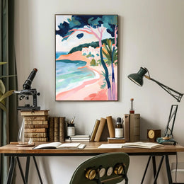 Coastal Serenity Poster Minimalist Beach Wall Art