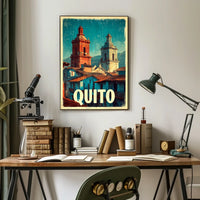 Quito Vintage Cityscape Poster