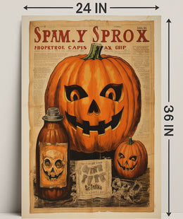 Vintage Halloween Pumpkin Vintage Poster