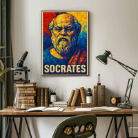 Socrates Mosaic Portrait Poster