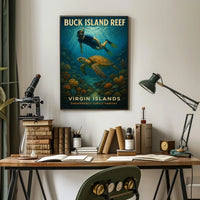 Buck Island Reef Endangered Turtle Poster