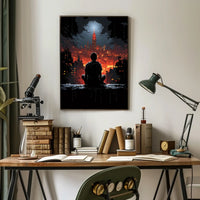 Cityscape Reflections Poster