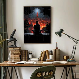 Cityscape Reflections Poster