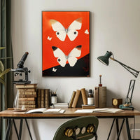 Butterflies High Contrast Poster Art Print