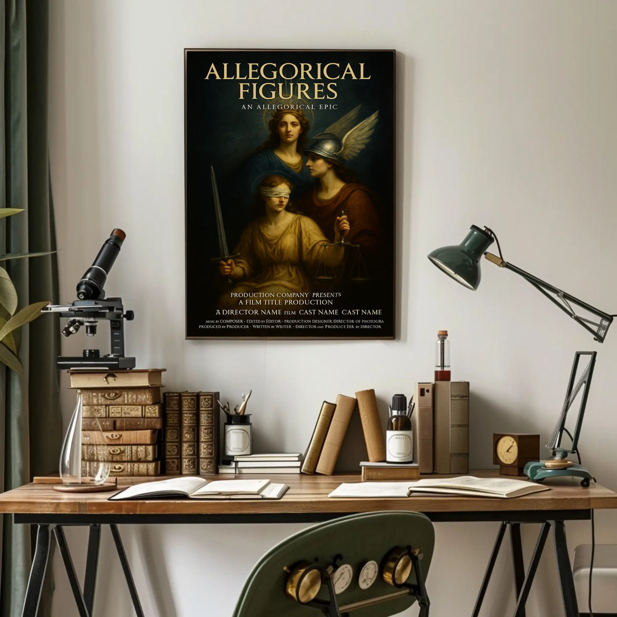 Allegorical Figures Poster