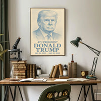 Trump Visionary Leader New Era Line Art Poster