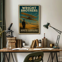 Wright Brothers First Powered Flight Poster