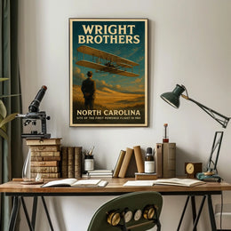 Wright Brothers First Powered Flight Poster