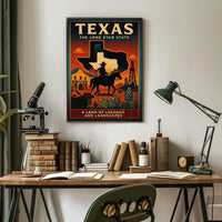 Texas Heritage: Vintage Cowboy and Landscape Cultural Poster