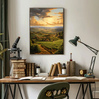 Golden Countryside Vista Poster