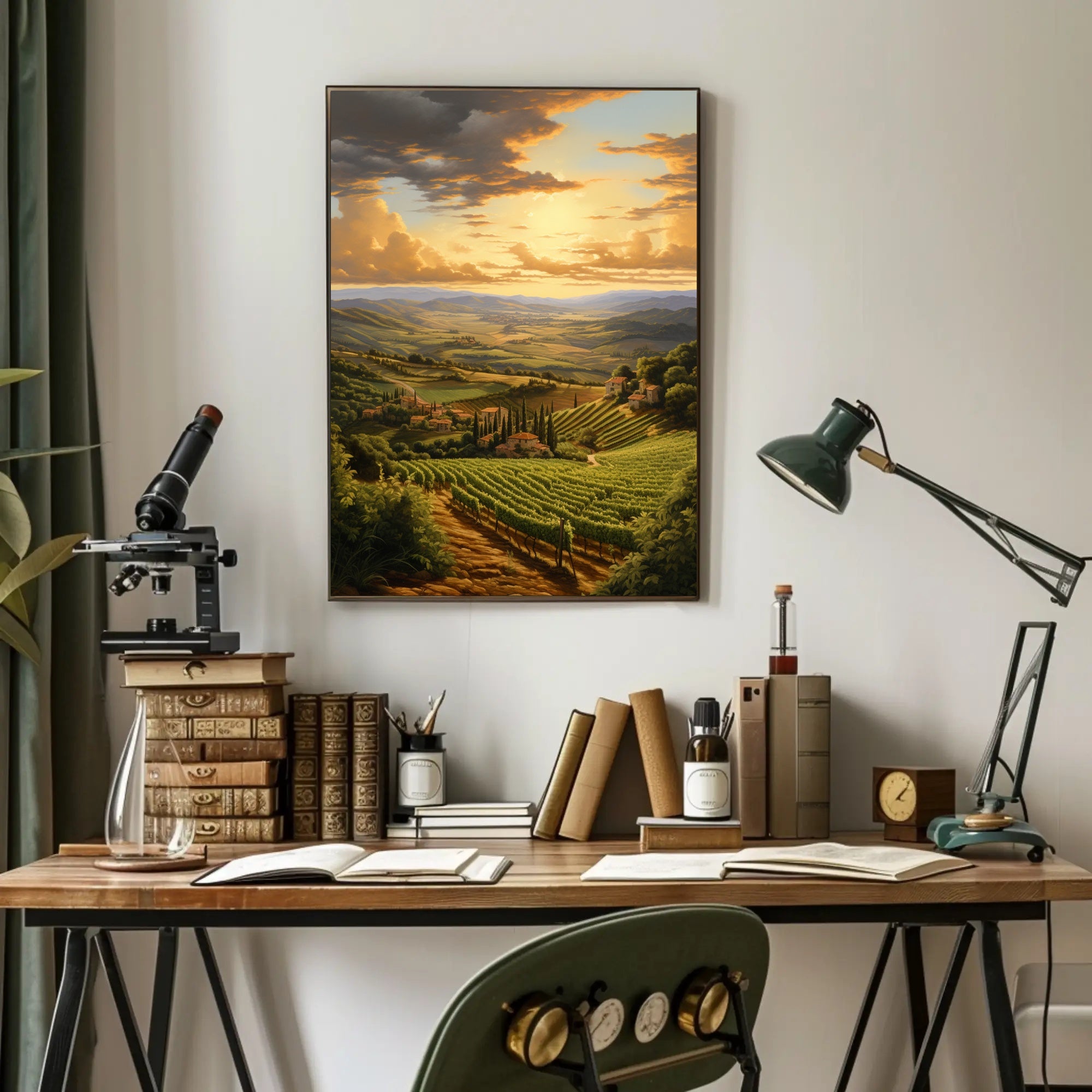 Golden Countryside Vista Poster