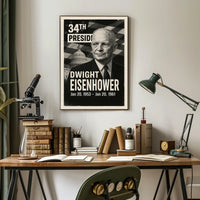 Dwight D. Eisenhower 34th President of the United States Digital Montaje Poster