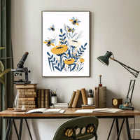 Vintage Car and Cityscape Art Poster